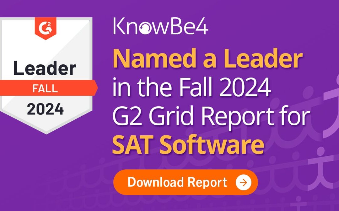 KnowBe4 Named a Leader in the Fall 2024 G2 Grid Report for Security Awareness Training